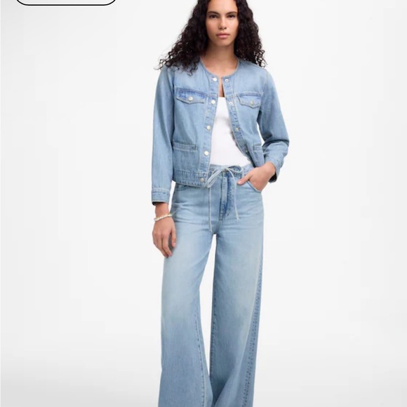 Madewell Cinched Lady Jacket in Ashbury Wash: Airy Denim Edition - Picture 2 of 9